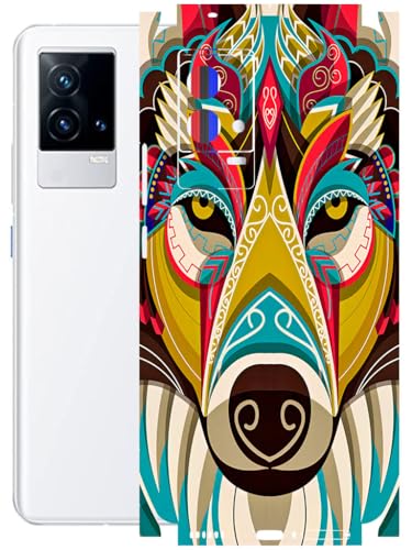 Image of AtOdds - Full Body Back Screen Guard Protector Film - Lamination Wrap Skin Sticker Compatible with IQOO 9 | Scratchproof Matte Finish (Mighty Wolf)
