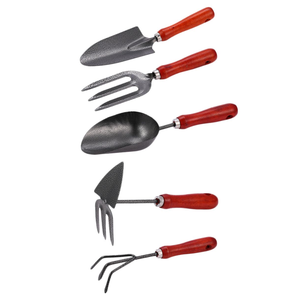 Ensemble D'outils de Jardinage 1 Set en Acier Inoxydable Pelle Légère et Râteau Ergonomique pour Jardin Extérieur Pratique