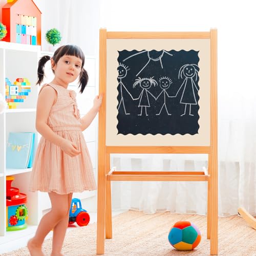 Image of Whaline 65.6 Ft Brown Bulletin Board Borders 4 Rolls Brown Series Die-Cut Board Trim for Back to School Classroom Office Chalkboard