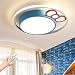 Produktbild LED Kinderzimmer Deckenlampe Dimmbar Deckenleuchte Cartoon lampe Kreative Baby Lampe Mädchen Junge Decke Licht Acryl Lampenschirm Innenbeleuchtung Schlafzimmer Kinder Leuchten,Blau,46CM(36W)