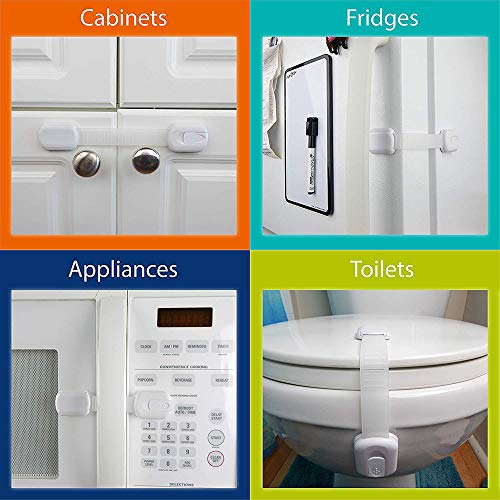 12 PCS Fechaduras de Armário de Segurança Infantil Adesivo Sem Perfuração Impermeabilização de Bebê