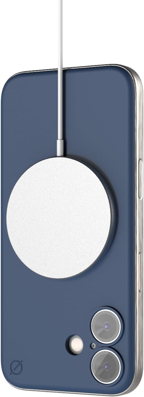 Atom Studios for iPhone 16 Plus Case Magnetic Soft Snap, Compatible with Magsafe, Ultra Thin Slim-Fit, 100% Recycled Materials, Phone Case for iPhone 16 Plus (6.7") - Navy - Image 3