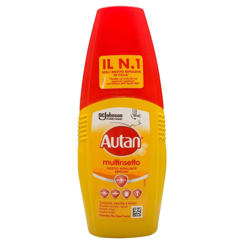 Multinsetto, Protection Plus Vapo, Insetto Repellente Contro Zanzare, Zecche e Tafani, 100 ml (Multinsetto (6 Unità))