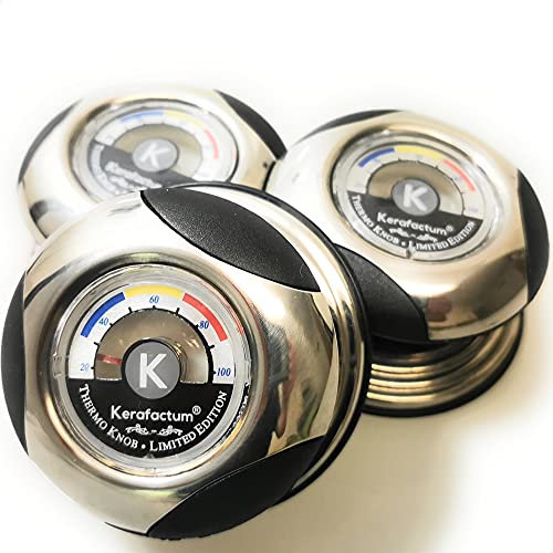 Kerafactum Termómetro térmico de repuesto para tapa de olla, mango de repuesto para tapa de olla, mango universal, mango de plástico de 8,5 cm de diámetro, mango de tapa de olla, mango de repuesto