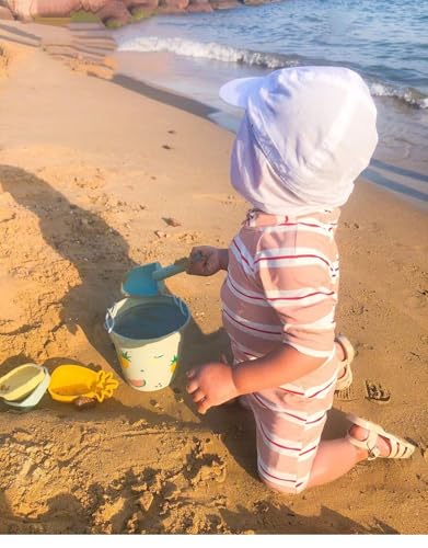 Image of Girls One Piece Swimsuit Zipper Long Sleeve Rash Guard Green Striped Sunsuit Seersucker Bathing Suit with Ruffle Butt
