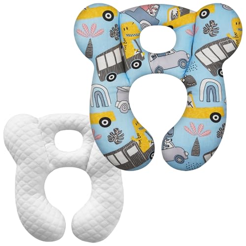 Image of Baby Travel Pillow, Infant Kid's Cushion Soft and Skin Friendly for Car Seat, Pushchair and Stroller (Style K)