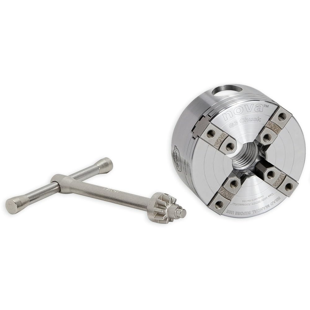 NOVA 48315 LITE G3 Direct Thread 1 in. - 8TPI Wood Lathe Chuck, Body Only Companion Set