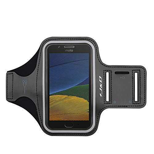 J&D Compatible para Moto G4/G4 Plus/G5 plus/G6/G7 Play/Moto E5/E5 Play/Droid Turbo 2/Moto Z/Z Play Droid/Z Force Brazalete Deportivo para Correr, Ranura para Llaves, Conexión Auriculares