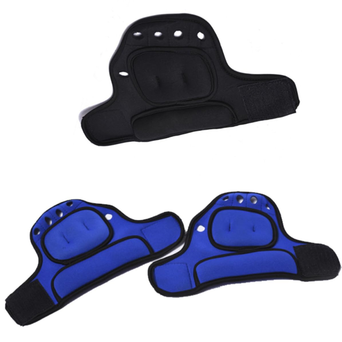 Housoutil Guantes Peso Guantes de Gimnasio de Resistencia sin Dedos, 1kg, Azul, Poliéster y Arena, para Hombre y Mujer, Gimnasio y Ejercicio Físico