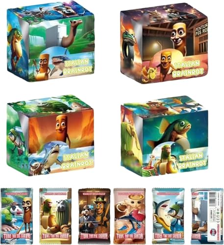 1 Box/288pcs Italian Brain Cards Collection Tralalero Tralala&Tung Tung Tung Sahur Gold Card Flash Card Collection Rare (288Pc Whole Box)