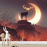 Wall Mural Wild Animals Removable Self-Adhesive Wallpaper Wall Decoration for Bedroom Living Room - 66x96 inches