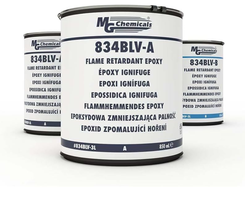 834BLV-3L, Chemicals 2 Part, Low-Viscosity, Black, Flame-Retardant epoxy Potting Compound, 3 can kit, 3L