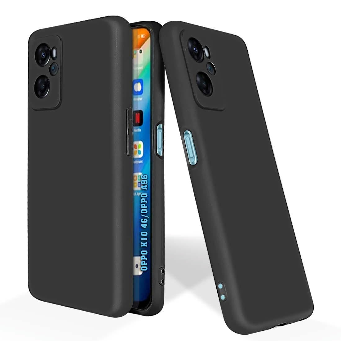 PrintWhiz Soft Silicone Mobile Back Cover Compatible with Oppo K10 4G, Oppo A96, Realme 9i | Shockproof Protective Case/Cover with Full Edge Protection (Plain Black)($BL-OPP-K10(4G)-000) (B0CST22V6M) Amazon Price History, Amazon Price Tracker