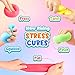 Stress Cube Fidget Toys for Kids: 4 Pack Squeeze Stress Balls Stress Relief Toys for Anxiety - Squishy Balls Sensory Fidget Toys for Kids Adults Autism in Classroom Office Party