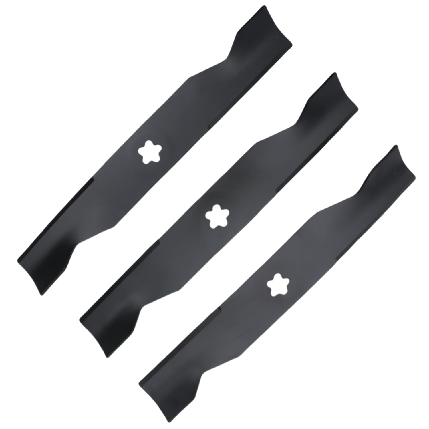 Juego de 3 cuchillas compatible con cubierta de corte de 48 pulgadas Husqvarna/Poulan/Craftsman 173920, 180054, 532180054, 539107519, PP24005, 532173920, YTA24V48, YTH2148, YTH2248