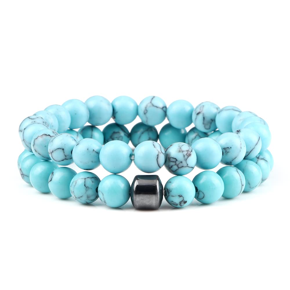 2 Teile/Satz Naturstein Perlen Armband Tigerauge Stein Schwarz Lava Perlen Armreifen Handgemachte Liebhaber Yoga Balance Geschenke