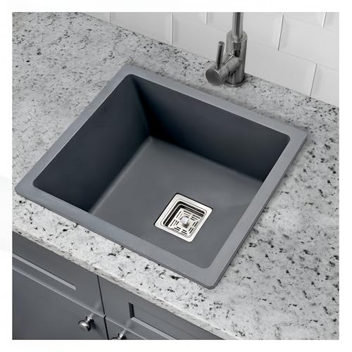 Generic Gem Quartz Kitchen Sink 24x18x9 Inches Grey - Image 2
