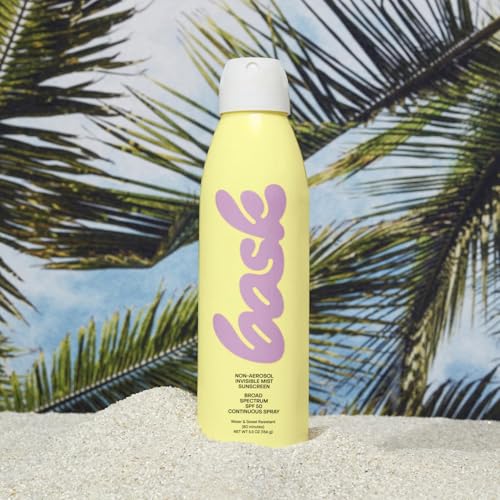 Image of Bask SPF 50 Sunscreen Spray - Non-Aerosol, Broad Spectrum UVA /UVB Protection, Dermatologist Recommended, Moisturizing, Lightweight & Non-Greasy, 5.5 oz (Value Pack of 3)