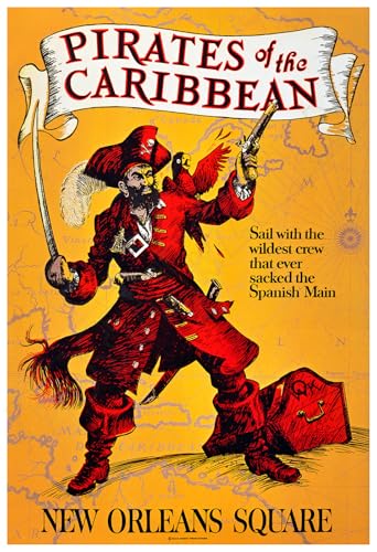 Disneyland Pirates of The Caribbean Ride - 1967 Vintage-Style Poster