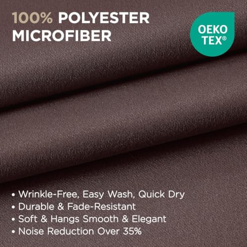 Image of 100% Blackout Curtains 84 Inches Long, 2 Thick Layers Heat and Full Light Blocking Soft Thermal Insulated Drapes for Bedroom (Set of 2 Pc, Coffee, 7 Feet)
