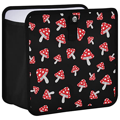 Image of Cute Mushrooms Car Trash Can, Red Dots Foldable Hanging Car Trash Bag, Small Waterproof Car Accessories Garbage Bin (g300885936p857c913s2021)