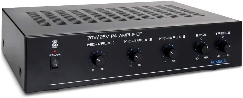 Pyle PCM60A 100 Watts Power Amplifier with 25 and 70 Volt Output