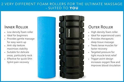Bodhivana Foam Roller 2 in 1 Rullo da Massaggio e