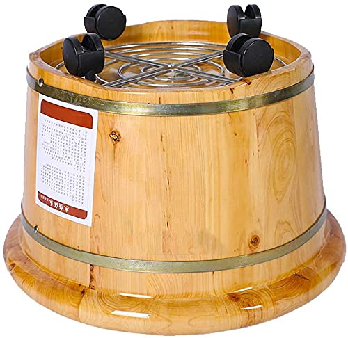 Cubeta de Madera para Remojar Pies con Tapa y Ruedas miniatura 5