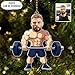 Hyturtle Personalized Funny Fitness Ornament - Weightlifting Gifts for Men Lifter Lovers - Fitness Gifts for Body Builder - Gymnastics Present for Christmas Tree - Custom Photo Acrylic Ornament Decor
