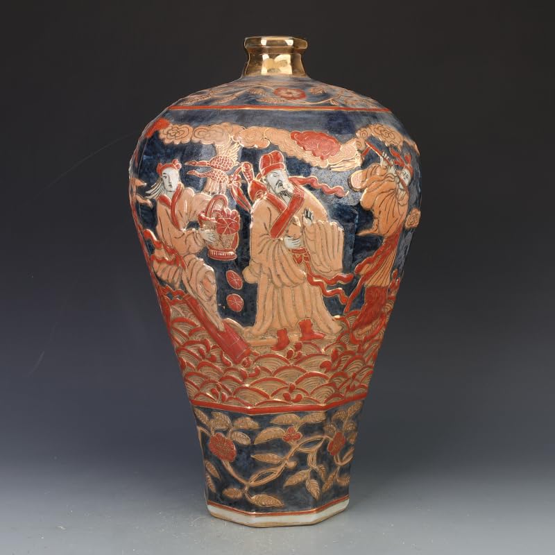 Wazon na kwiaty kreatywne badanie rzeźbione antyczna porcelana ręcznie robione ozdoby blaty biurowe ceramiczne wazony kwiatowe dekoracje do salonu