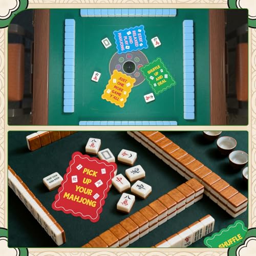 4 cartas mezcladoras coloridas para Mahjong en acrílico miniatura 6