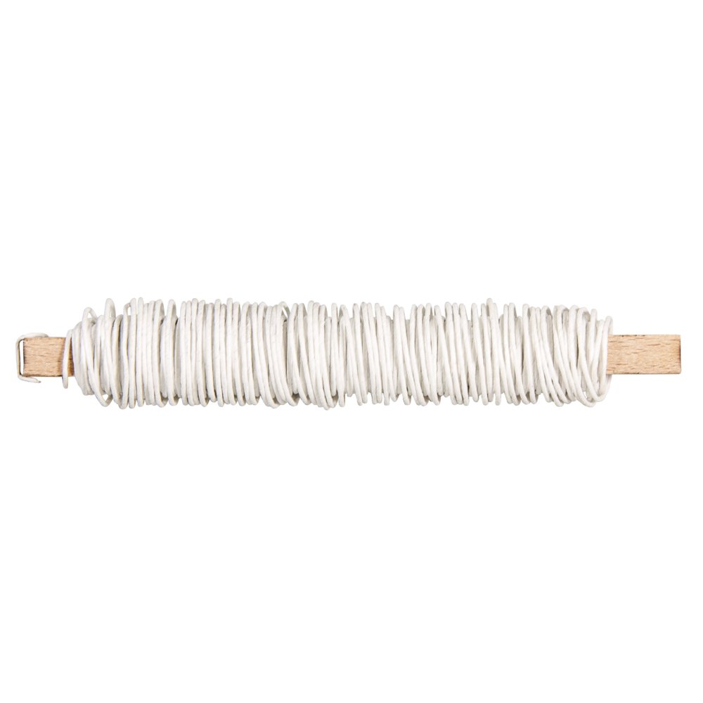Rayher White 24116102 Paper Covered Wire, 0.55Mm Ø,