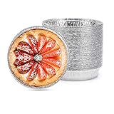 Aluminum Pie Pans, Beasea 50 Pack 6 Inch Pie Tin Disposable Tart Pans Mini Pie Pans Aluminum Foil Tins Plates Baking Foil Pans for Pizza Pies Quiche