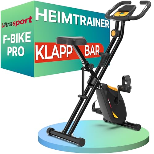 Ultrasport F-Bike Pro Heimtrainer Fahrrad Klappbar, Hometrainer Fahrrad Klappbar mit Komfort-Sattel, Ergometer, Fitnessbikes, Trimmrad Klappbar, Orange-Schwarz Ultrasport F-Bike Pro Heimtrainer Fahrrad Klappbar, Hometrainer Fahrrad Klappbar mit Komfort-Sattel, Ergometer, Fitnessbikes, Trimmrad Klappbar, Orange-Schwarz