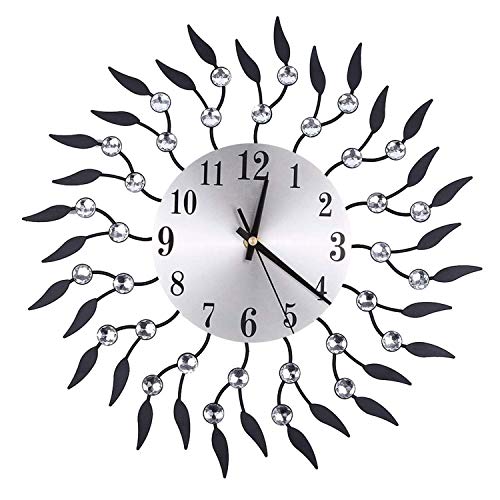 La mejor selección de Reloj Tumblr los 5 más buscados. 42 Decoración de Pared de Metal para el hogar, Reloj de Pared para decoración de Sala de Estar, Reloj de Pared Moderno, Relojes de Pared de Diamantes (Negro 37,5 cm)
