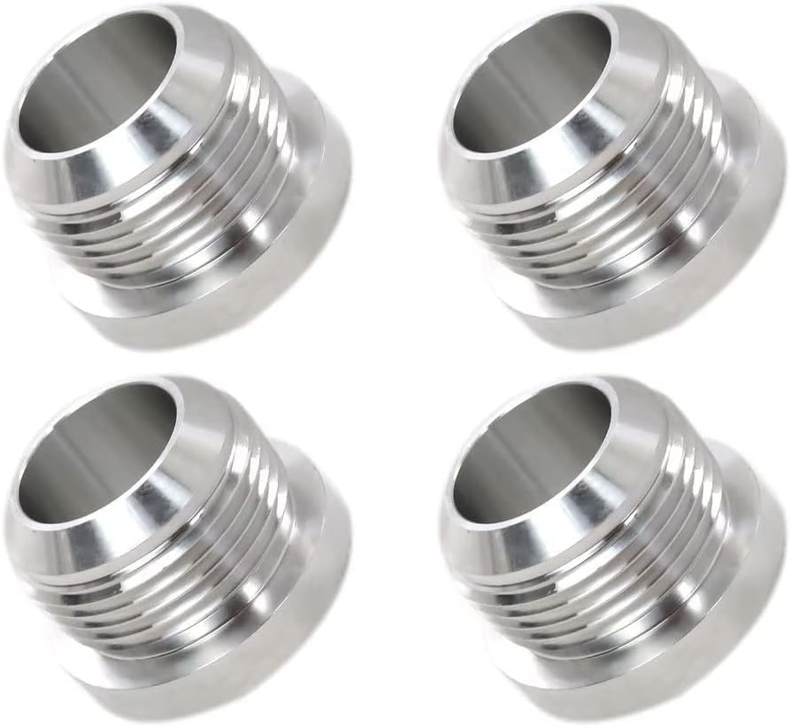 Male Billet 6061t6 Aluminum Weld On Fitting Bung (4Pcs, 10An)