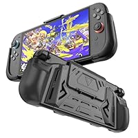 Baoyemes Detachable Protective Case Compatible with Nintendo Switch 2 - Enhanced Shockproof Hybrid Cover with Ergonomic Grip, 180° Adjustable Stand, Precision Cutout, Full Access to Ports (Black)