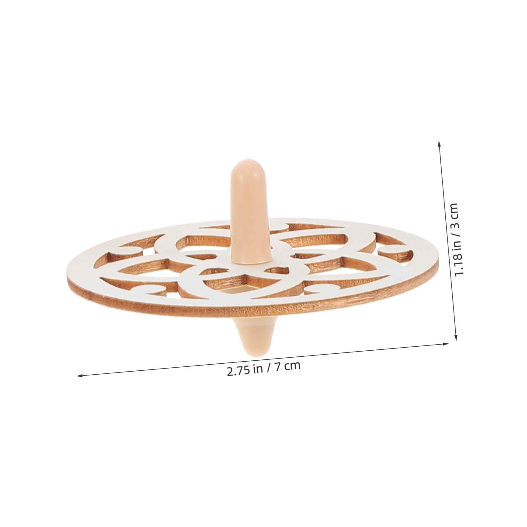 WHAMVOX 10-piece Set Wooden Boys and Girls Gyro Toys Unfinished Spinning Tops for Boys and Girls Family Craft Activity Toys