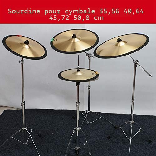Lot de 4 silencieux pour cymbale d'entrainement (35,6 cm, 40,6 cm, 45,7 cm, 50,8 cm)