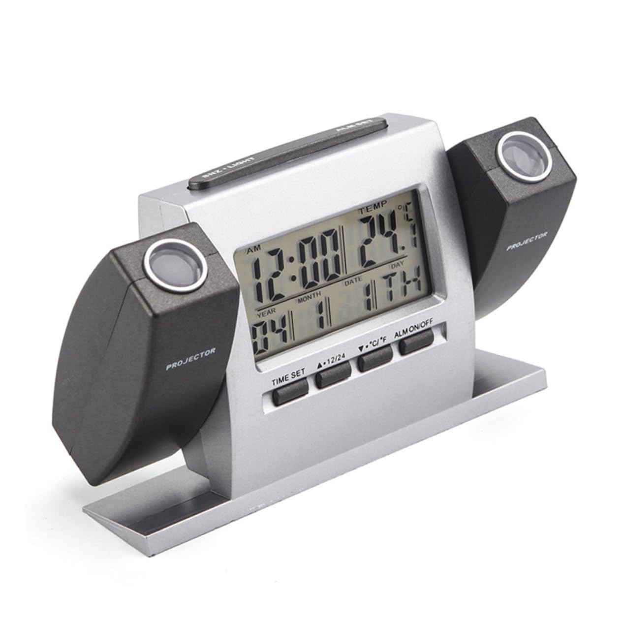 Cabilock Modern Digital Alarm Clock Projection Time Temperature Fahrenheit/Celsius Easy to Read Sleep Silent