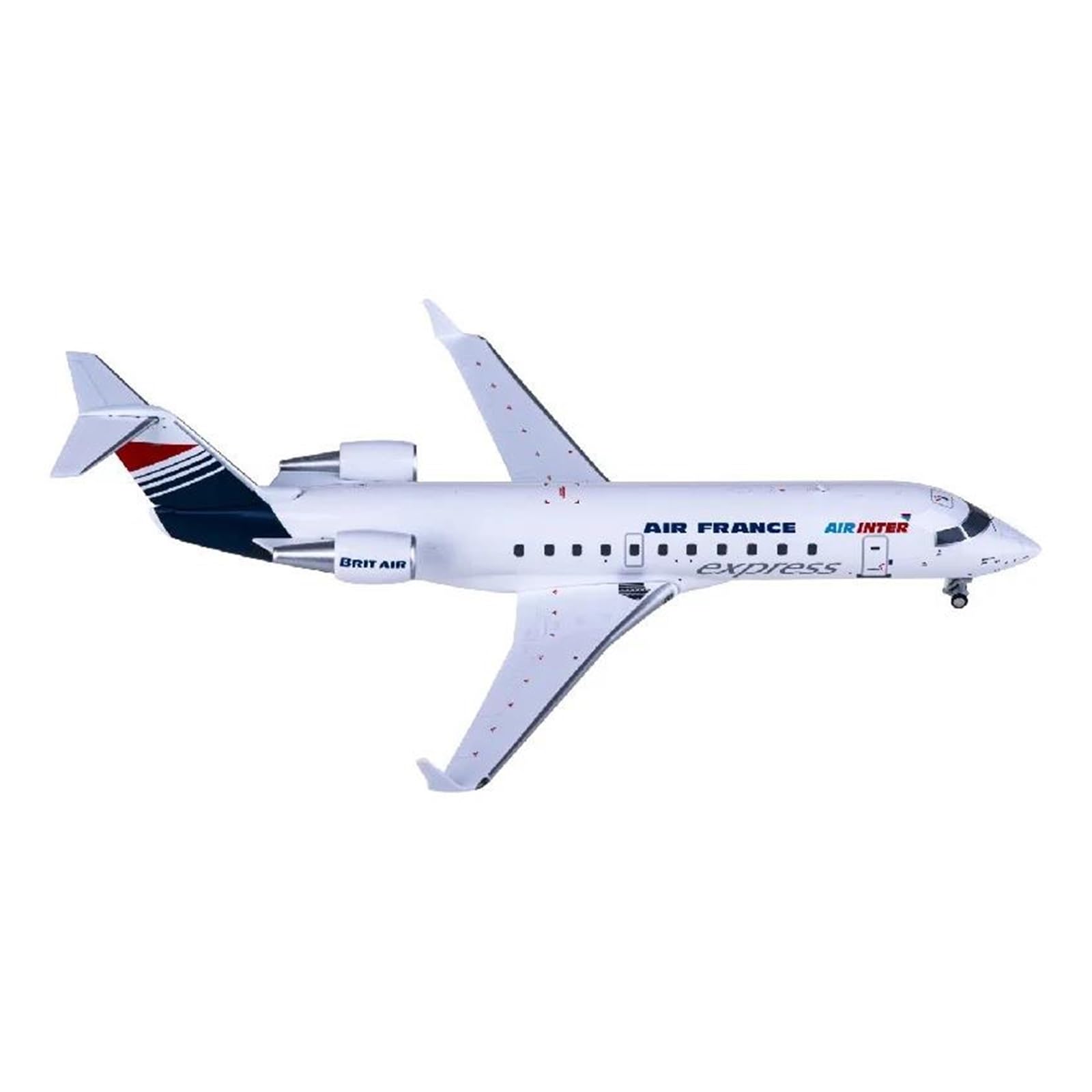 Maquette d'avion Air CRJ100ER F-GRJB échelle 1:200 pour décoration de bureau et salon de passionné