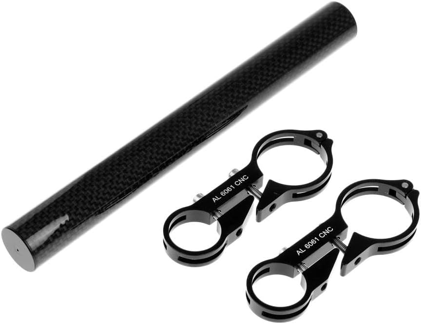 20.2cm Carbon Fiber Bike Handlebar Extender Mount Bracket - weight, Firmly Secure Flash & Phone Holder - Fits 22.2-31.8mm Handlebars - for Cyclists