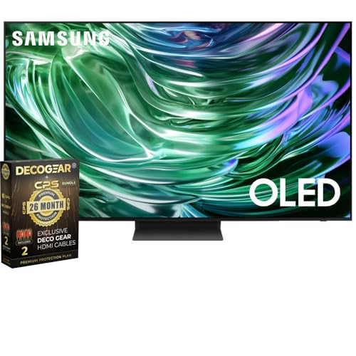 Image of Samsung QN48S90DA 48 Inch OLED 4K Smart TV (2024) with Deco Gear 4K HDMI 2.0 Cable w /Pure Copper Conductors x2 & CPS Exclusive 26 Month Protection Pack Bundle (BEACH-CPS-261500)