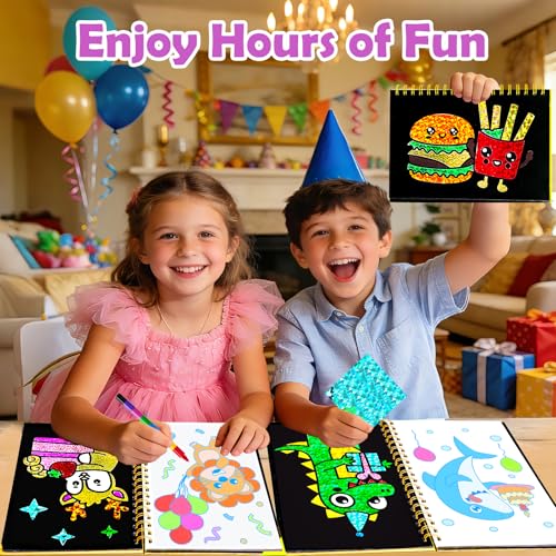 Image of FUNNYB&G Mess-Free Foil Art Craft for Kids Ages 4-10, Kids Birthday Gift