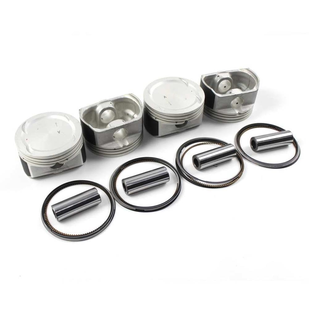 Kit pistoni e fasce elastiche motore 4 set compatibile con 2004 2008 G4KC 2.4L 23410-25211