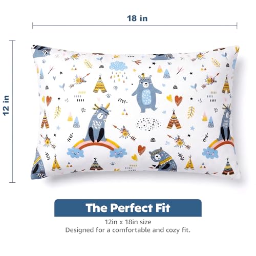 Image of a baby cherry Kids Pillow with 1 Pillowcase-30x45 cm | Perfect Toddler Pillow for Sleeping |Little Baby Pillow for Boys & Girls (2Yr to 6 Yr)