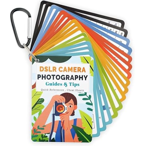 DSLR Cheat Sheet Settings: Camera Settings Cheat Book for Canon Nikon Sony - Basic Guide Cards About Exposure Settings Tips Exposure - Quick Reference Photography Accessories for Photographers （Girl） Cover