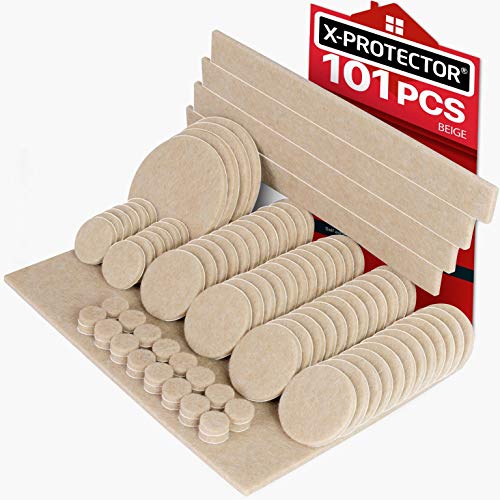 X-PROTECTOR Premium Pack Furniture Pads 101 Piece! Furniture Feet Felt Pads - Your