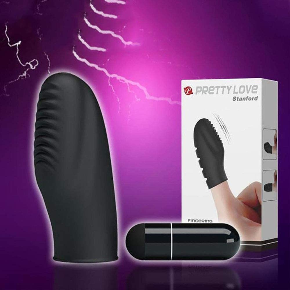 Mini Flírṭíṇg Víbrátíón Attrezzatura per Esercizi Sportivi Protezione per Le Dita Silicone (Nero)