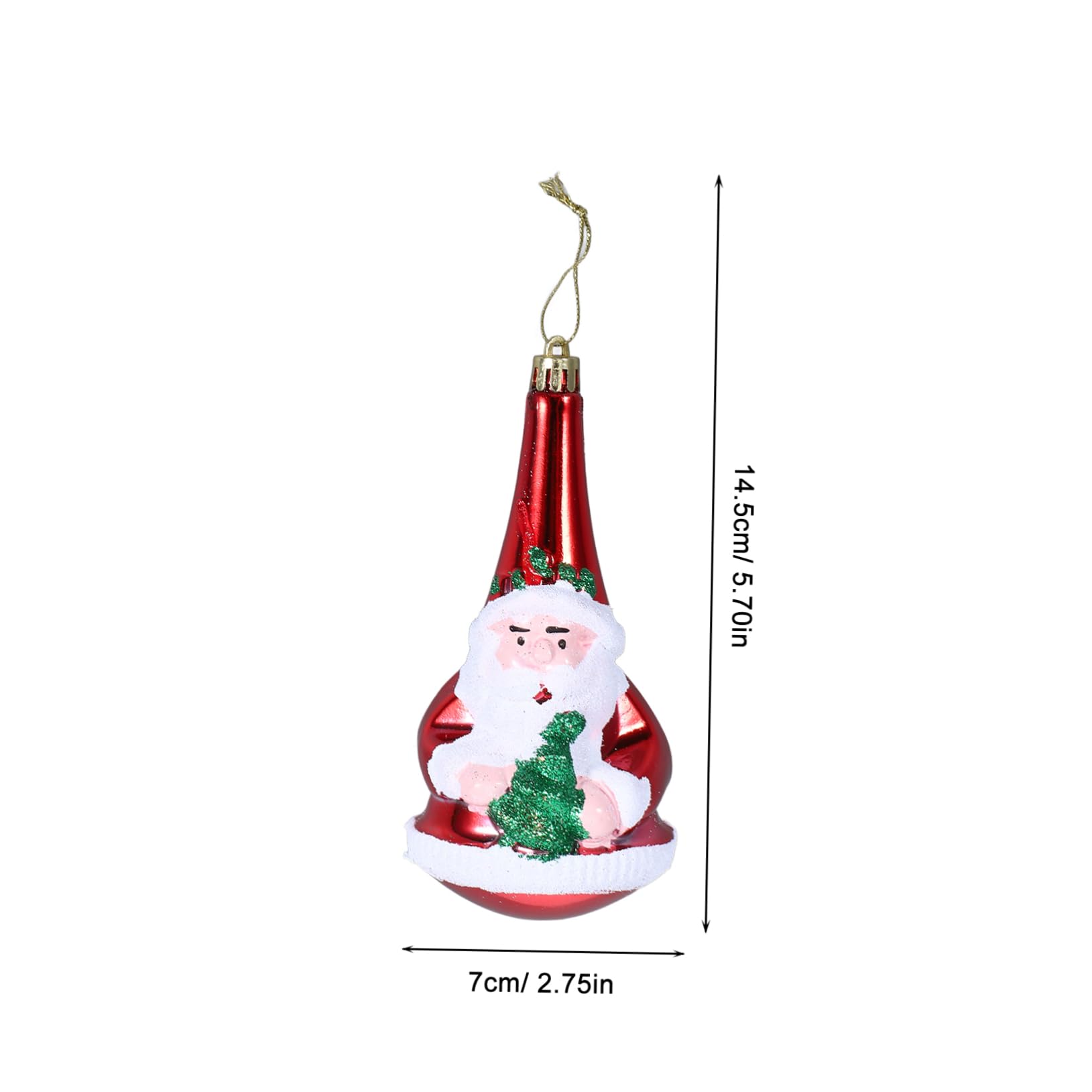 PRETYZOOM 15 STK Christbaumschmuck Weihnachtskugel-anhänger Weihnachtsbaum Hängen Weihnachtsmann-anhänger Hängende Weihnachtskugeln Weihnachtsbaum Charms Plastik
